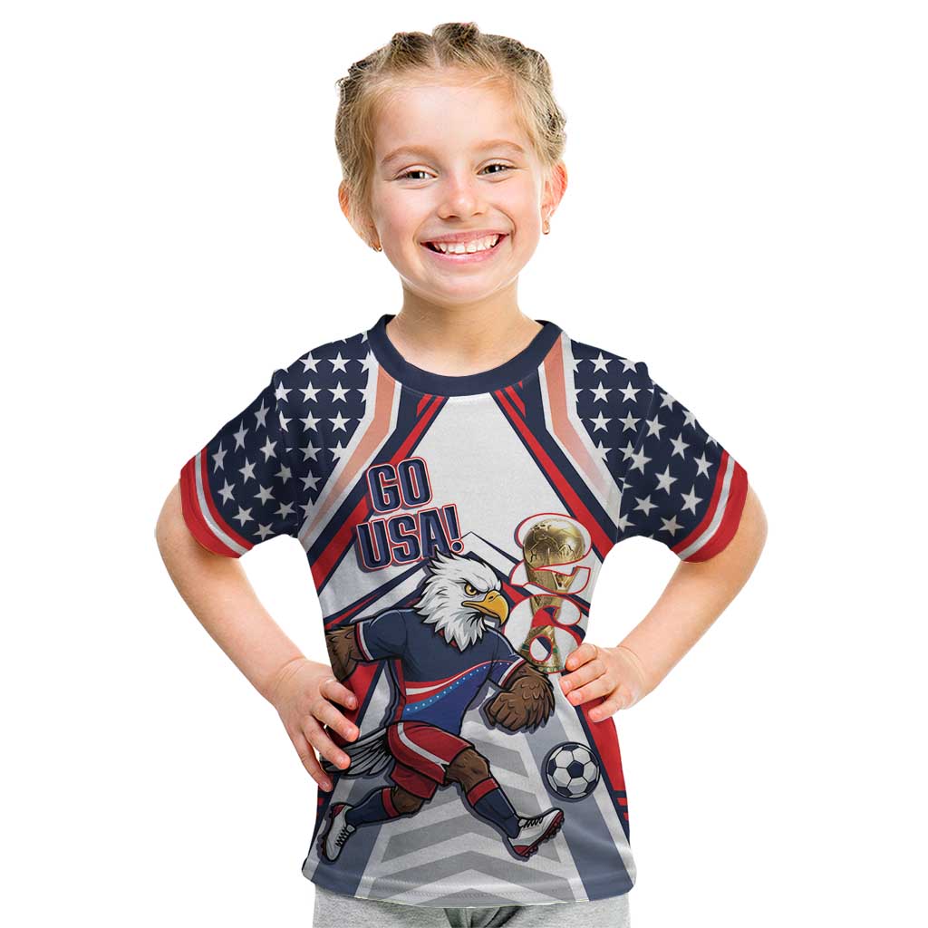 USA 2026 Soccer Custom Kid T Shirt United States Eagle Go Champions