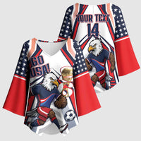 USA 2026 Soccer Custom Kimono Sleeve Blouse United States Eagle Go Champions