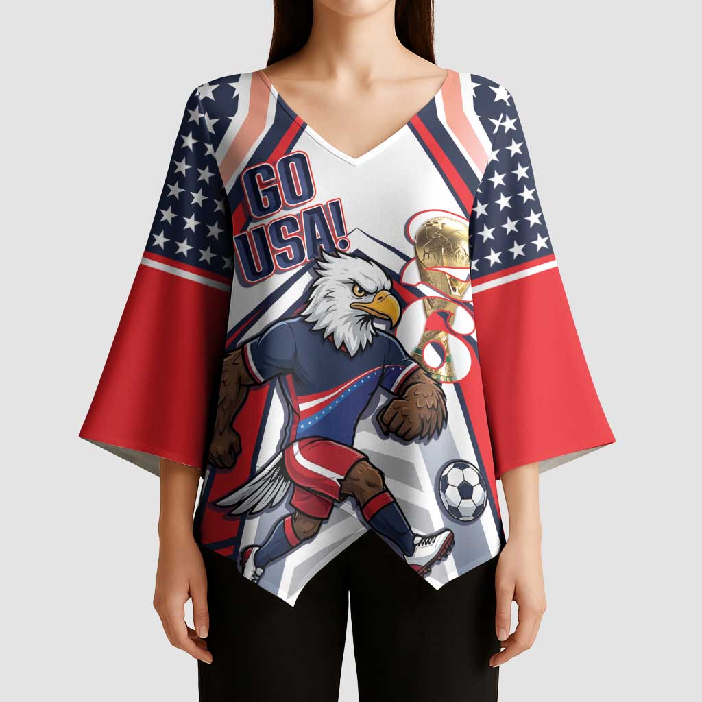 USA 2026 Soccer Custom Kimono Sleeve Blouse United States Eagle Go Champions