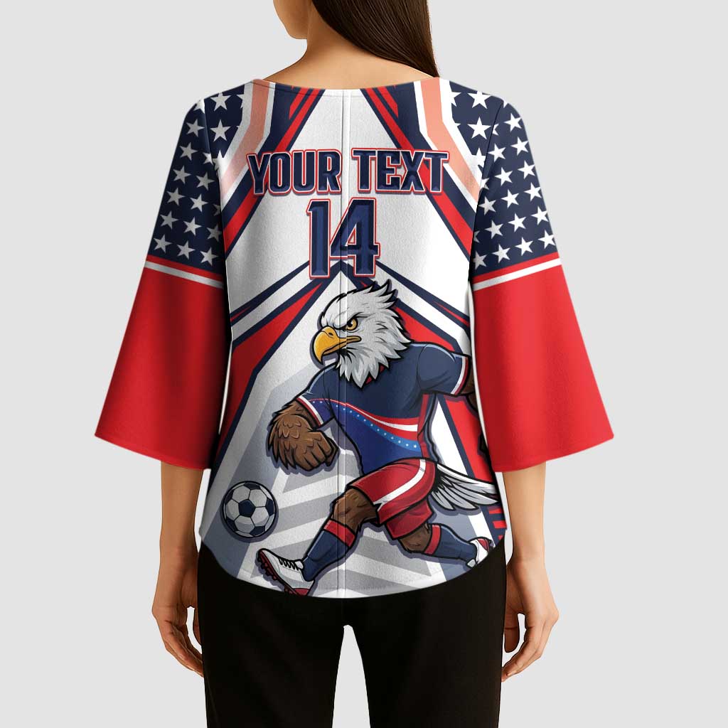 USA 2026 Soccer Custom Kimono Sleeve Blouse United States Eagle Go Champions