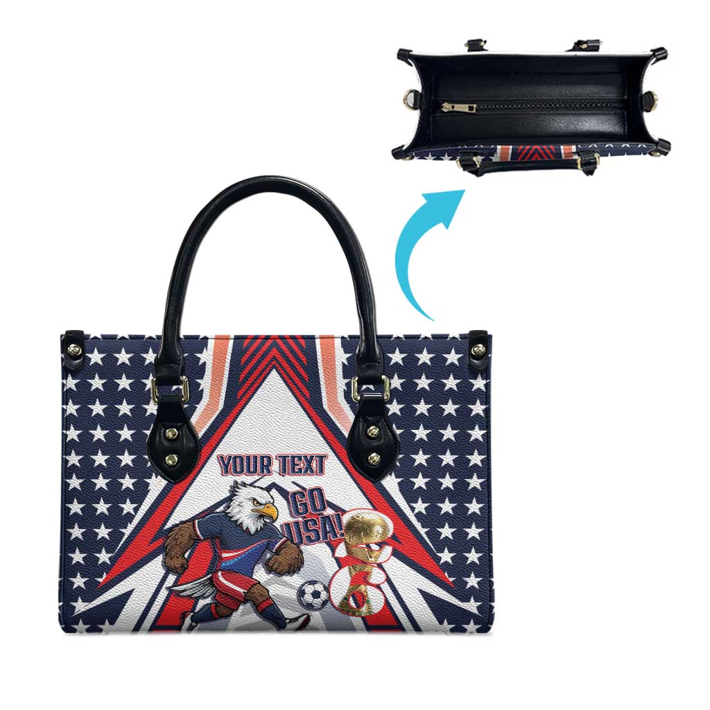 USA 2026 Soccer Custom Leather Bag United States Eagle Go Champions