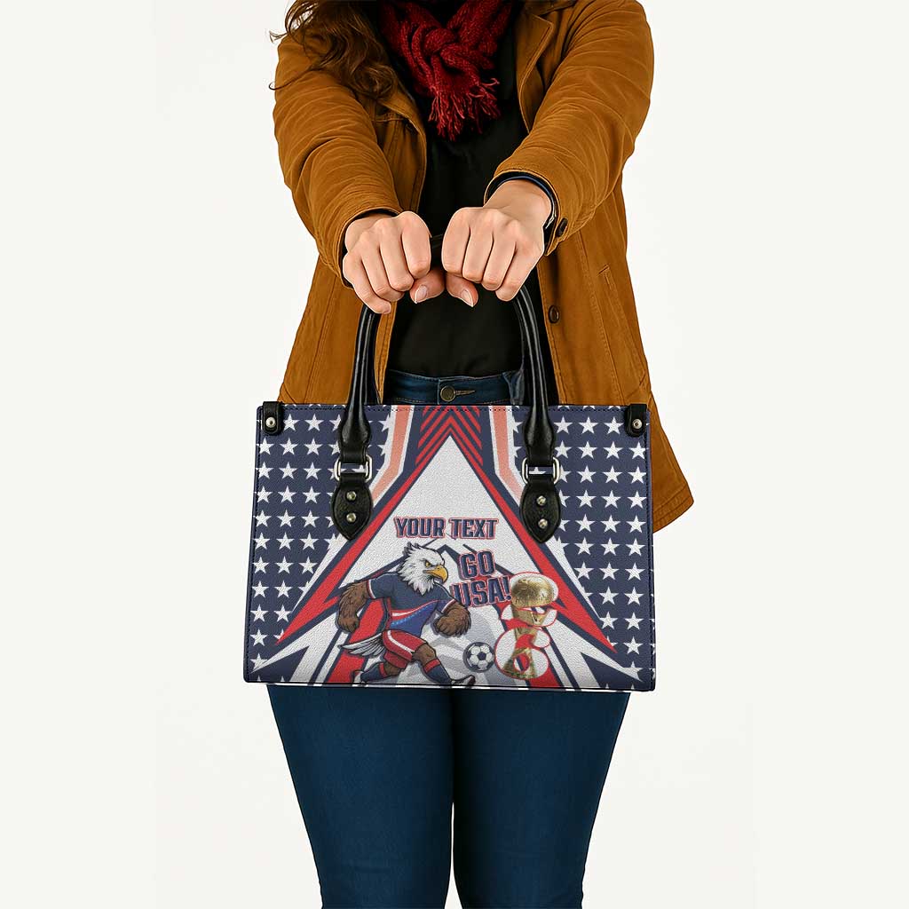 USA 2026 Soccer Custom Leather Bag United States Eagle Go Champions