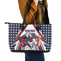 USA 2026 Soccer Custom Leather Tote Bag United States Eagle Go Champions