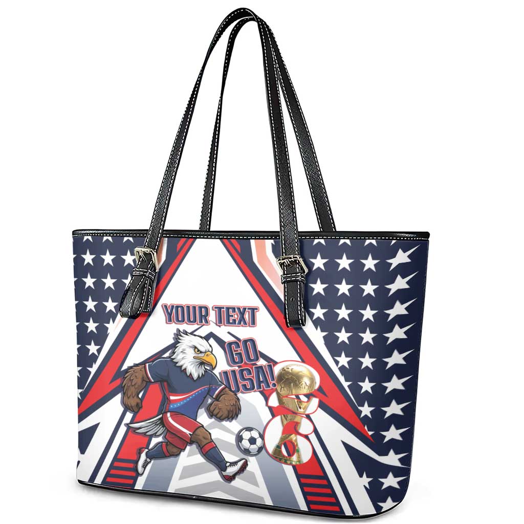 USA 2026 Soccer Custom Leather Tote Bag United States Eagle Go Champions