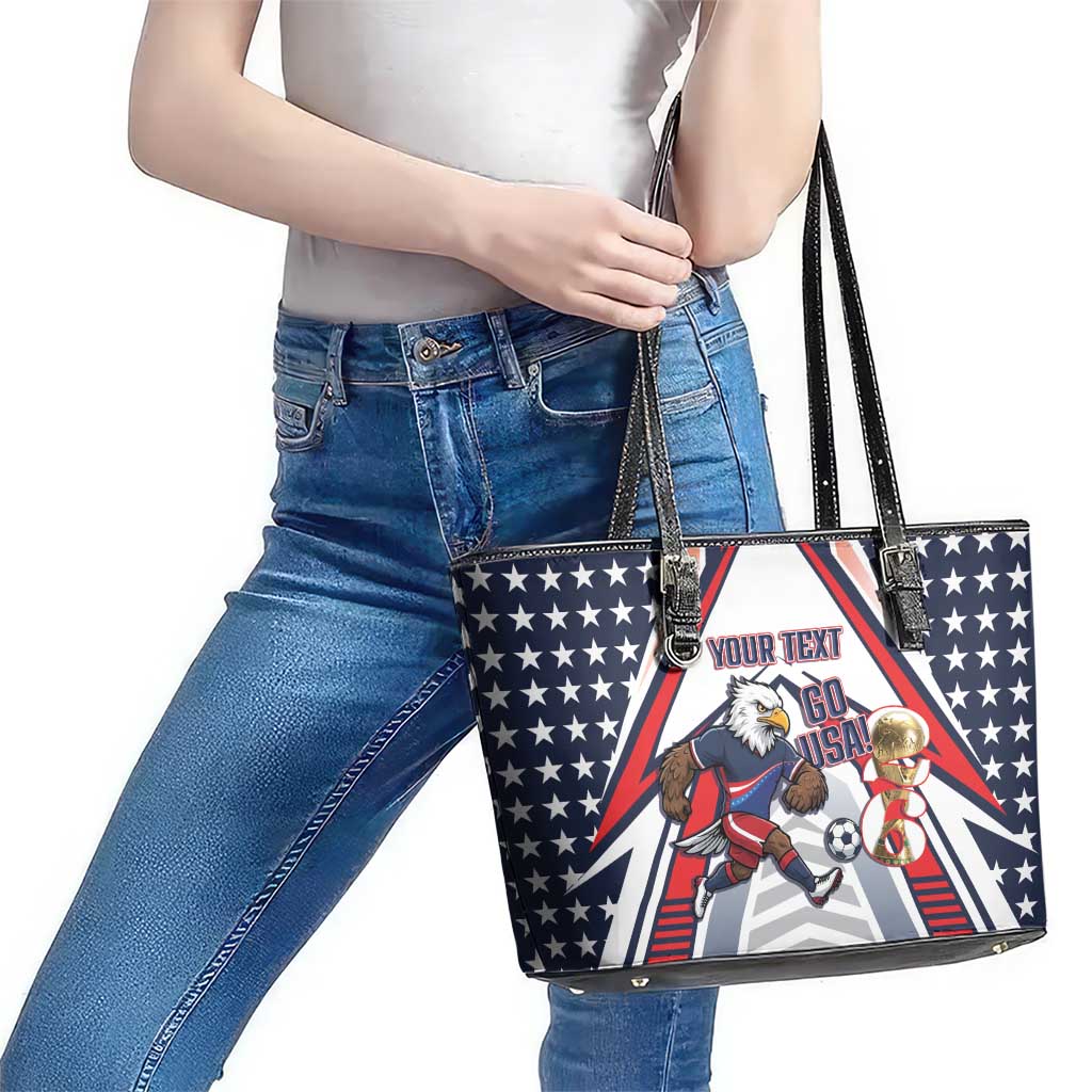 USA 2026 Soccer Custom Leather Tote Bag United States Eagle Go Champions