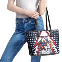USA 2026 Soccer Custom Leather Tote Bag United States Eagle Go Champions