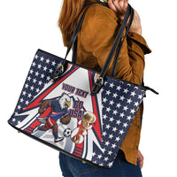 USA 2026 Soccer Custom Leather Tote Bag United States Eagle Go Champions