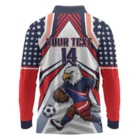 USA 2026 Soccer Custom Long Sleeve Polo Shirt United States Eagle Go Champions