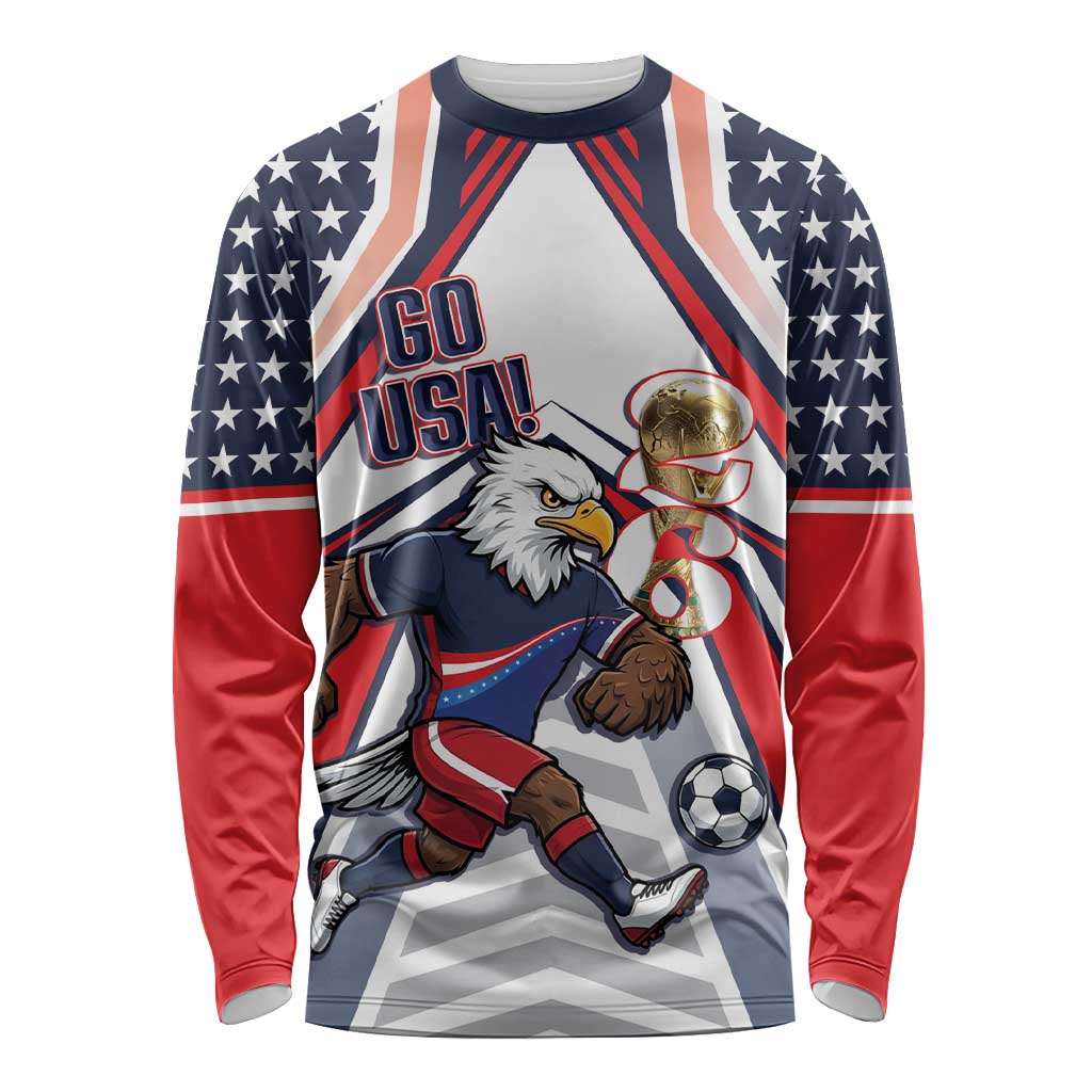 USA 2026 Soccer Custom Long Sleeve Shirt United States Eagle Go Champions