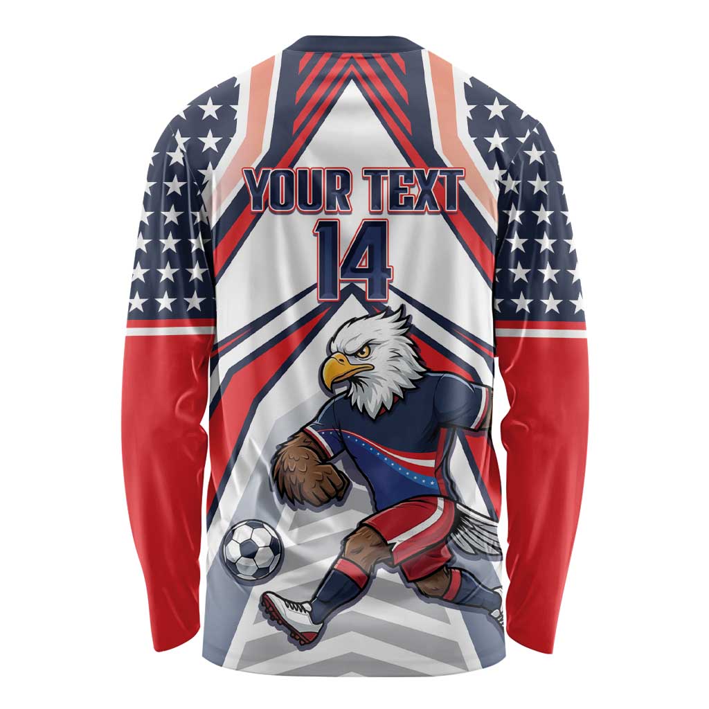 USA 2026 Soccer Custom Long Sleeve Shirt United States Eagle Go Champions
