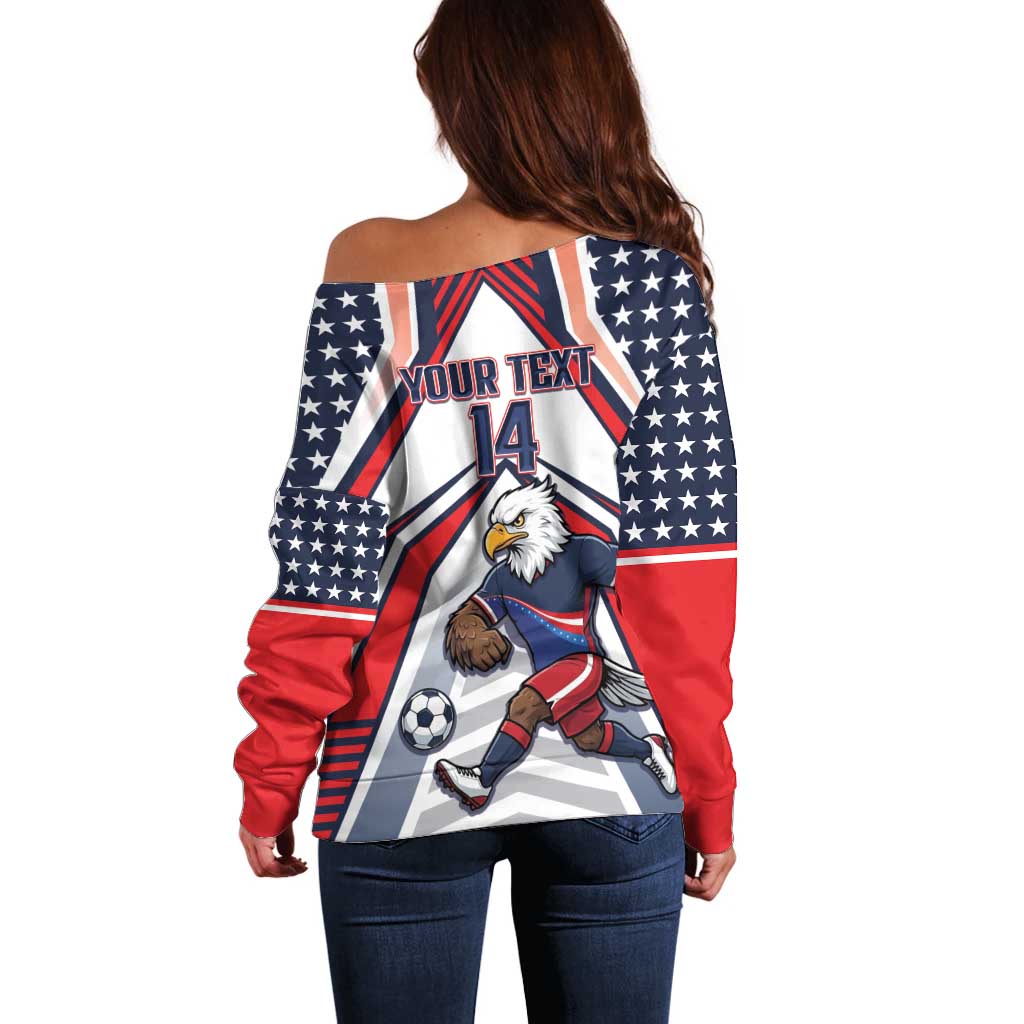 USA 2026 Soccer Custom Off Shoulder Sweater United States Eagle Go Champions