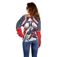 USA 2026 Soccer Custom Off Shoulder Sweater United States Eagle Go Champions