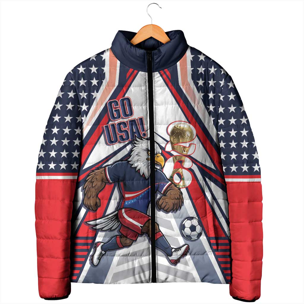 USA 2026 Soccer Custom Padded Jacket United States Eagle Go Champions