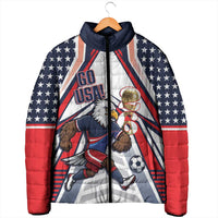 USA 2026 Soccer Custom Padded Jacket United States Eagle Go Champions