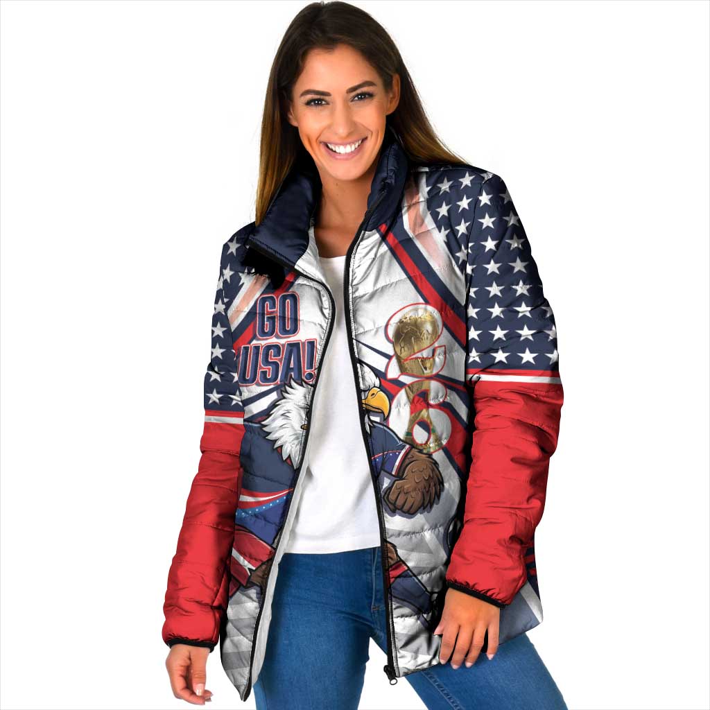 USA 2026 Soccer Custom Padded Jacket United States Eagle Go Champions