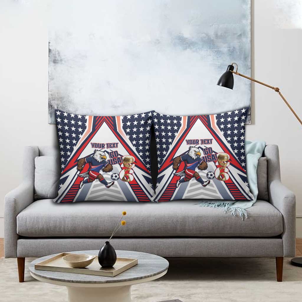 USA 2026 Soccer Custom Pillow Cover United States Eagle Go Champions