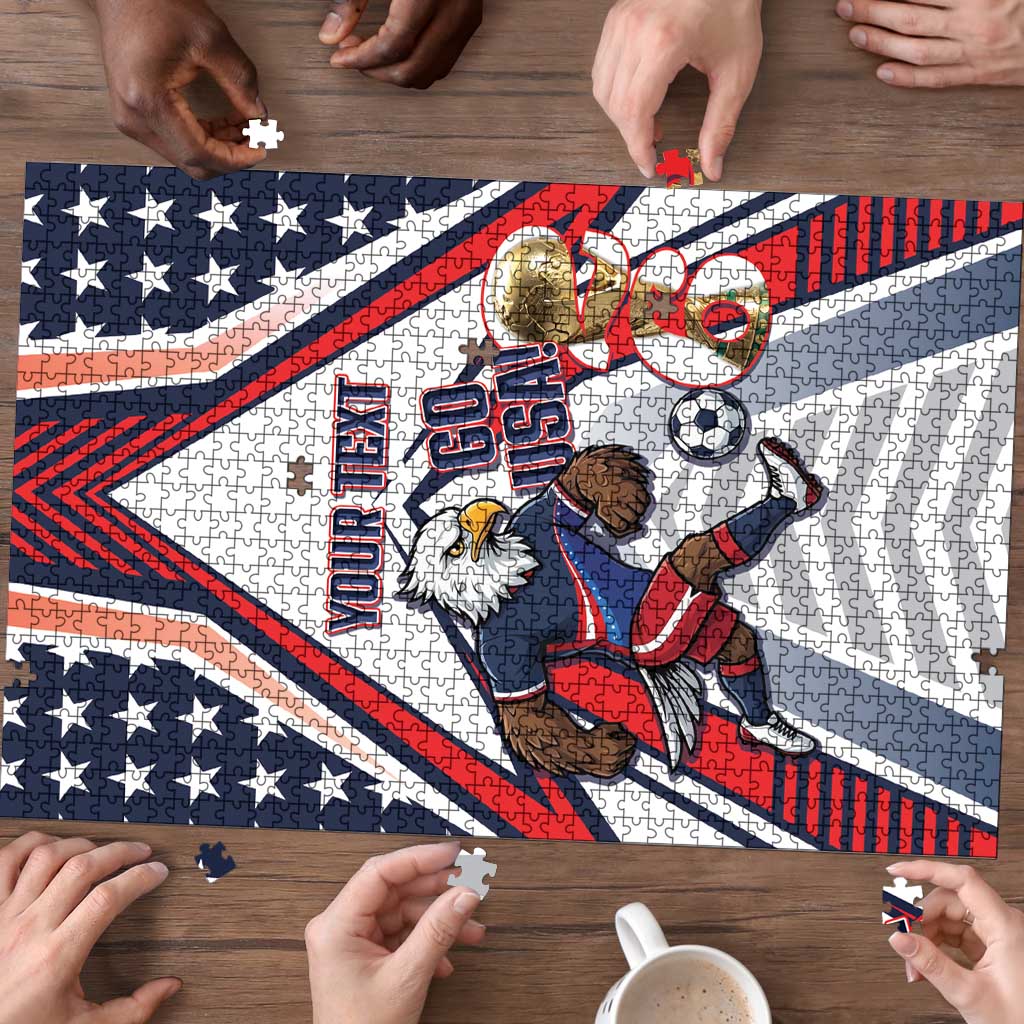 USA 2026 Soccer Custom Puzzle United States Eagle Go Champions