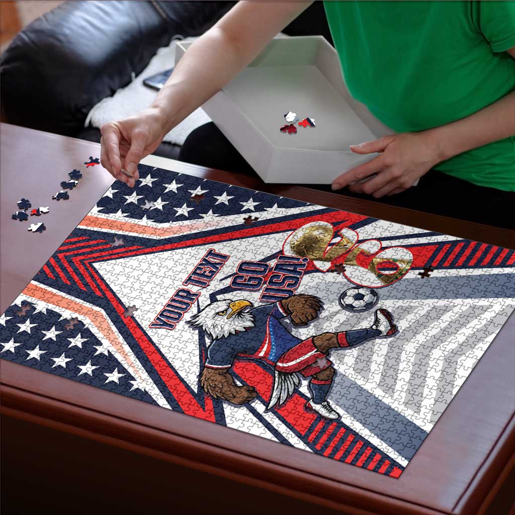 USA 2026 Soccer Custom Puzzle United States Eagle Go Champions
