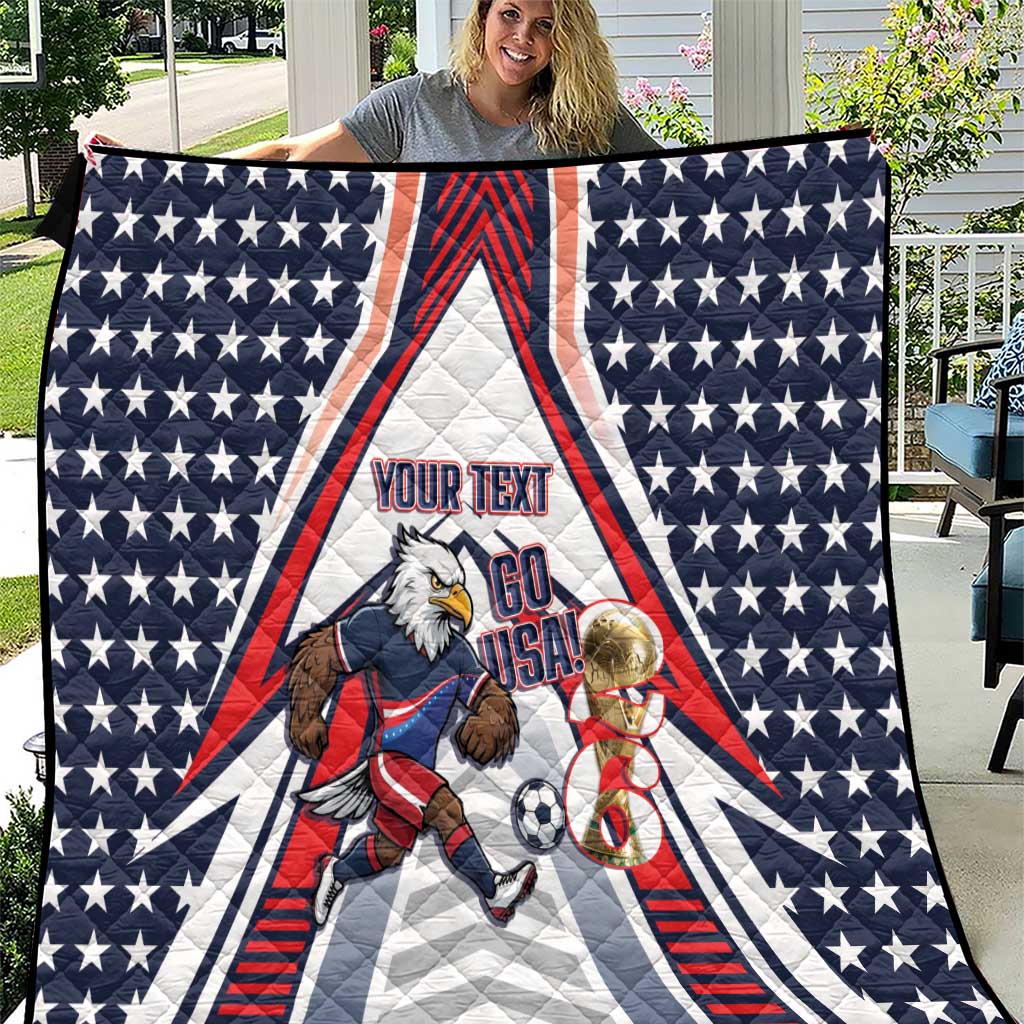 USA 2026 Soccer Custom Quilt United States Eagle Go Champions