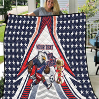 USA 2026 Soccer Custom Quilt United States Eagle Go Champions