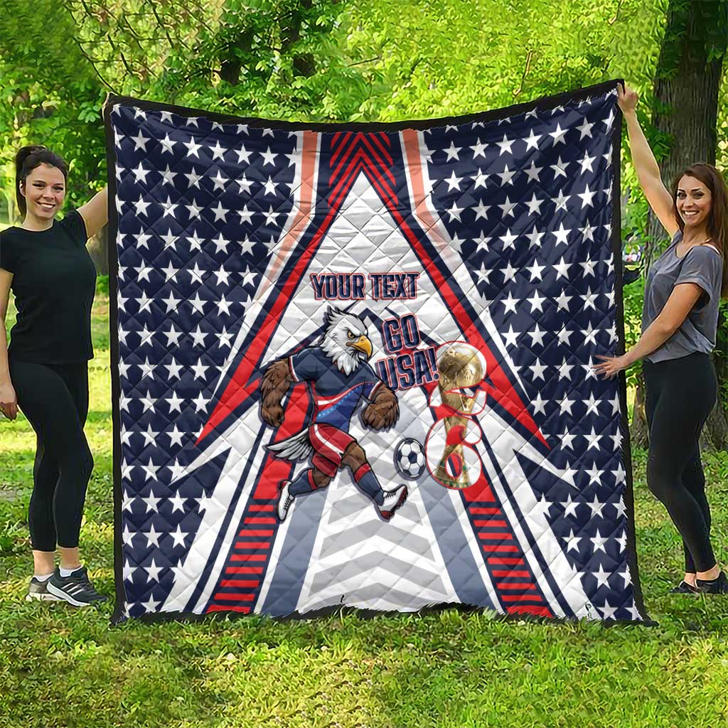 USA 2026 Soccer Custom Quilt United States Eagle Go Champions