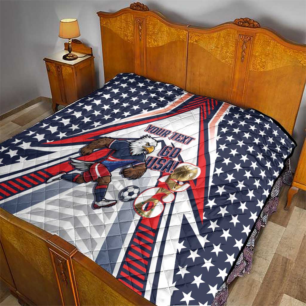 USA 2026 Soccer Custom Quilt United States Eagle Go Champions