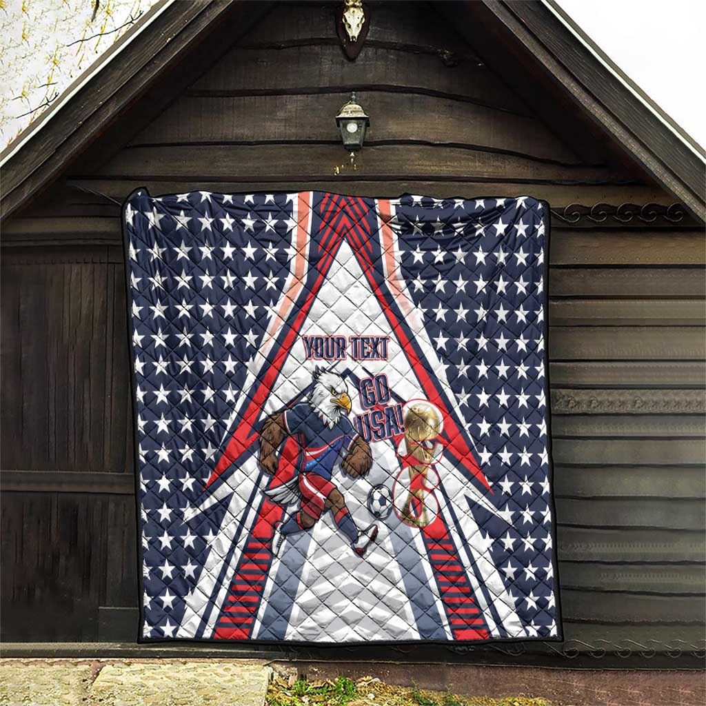 USA 2026 Soccer Custom Quilt United States Eagle Go Champions