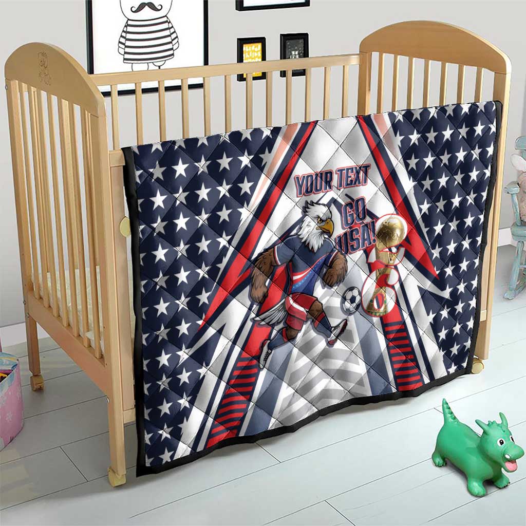 USA 2026 Soccer Custom Quilt United States Eagle Go Champions