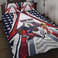 USA 2026 Soccer Custom Quilt Bed Set United States Eagle Go Champions