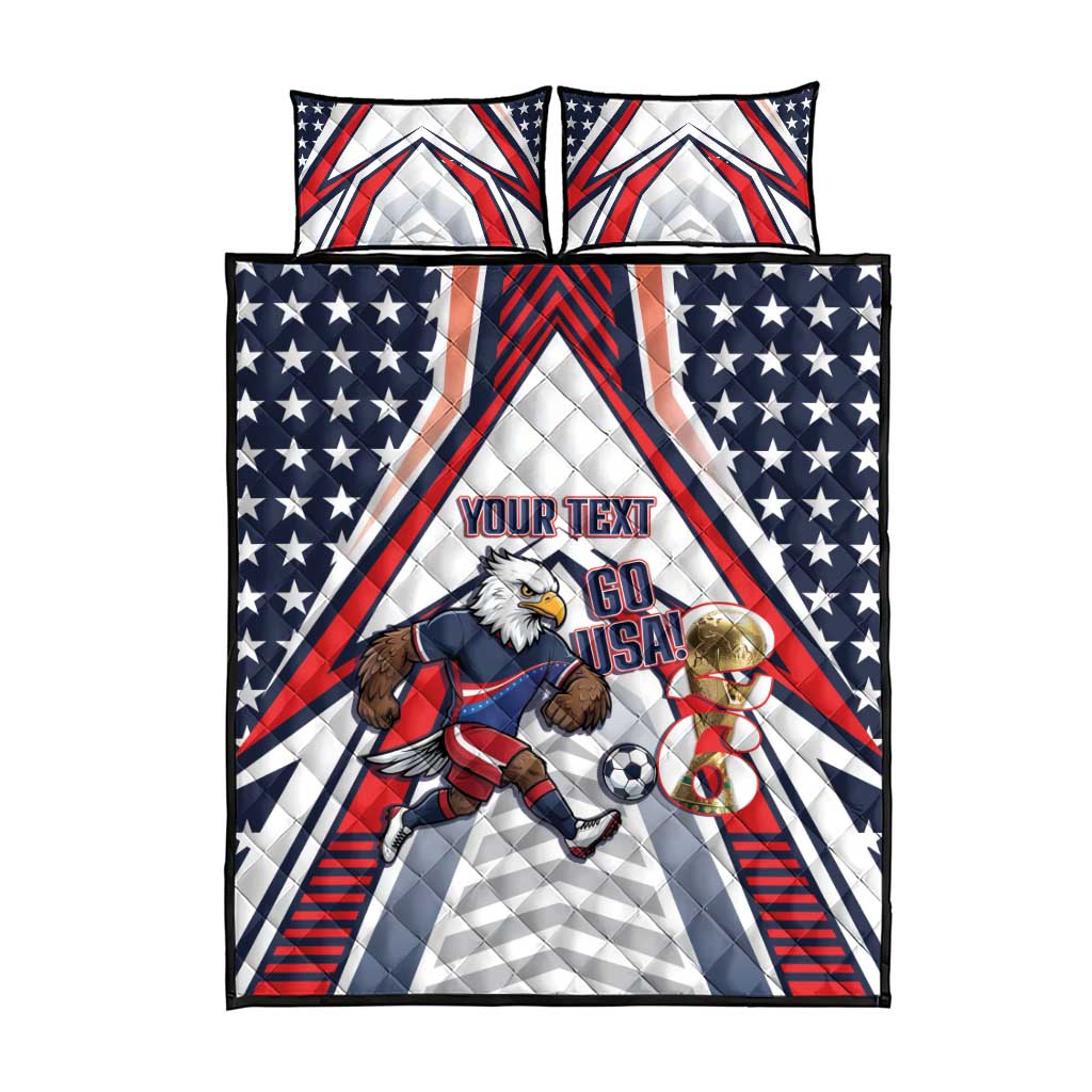 USA 2026 Soccer Custom Quilt Bed Set United States Eagle Go Champions