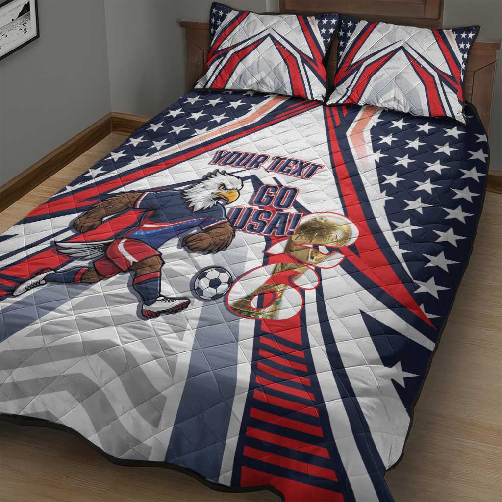 USA 2026 Soccer Custom Quilt Bed Set United States Eagle Go Champions