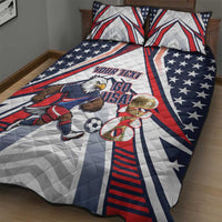 USA 2026 Soccer Custom Quilt Bed Set United States Eagle Go Champions