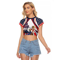 USA 2026 Soccer Custom Raglan Cropped T Shirt United States Eagle Go Champions
