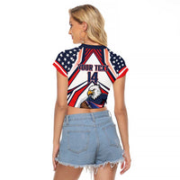 USA 2026 Soccer Custom Raglan Cropped T Shirt United States Eagle Go Champions