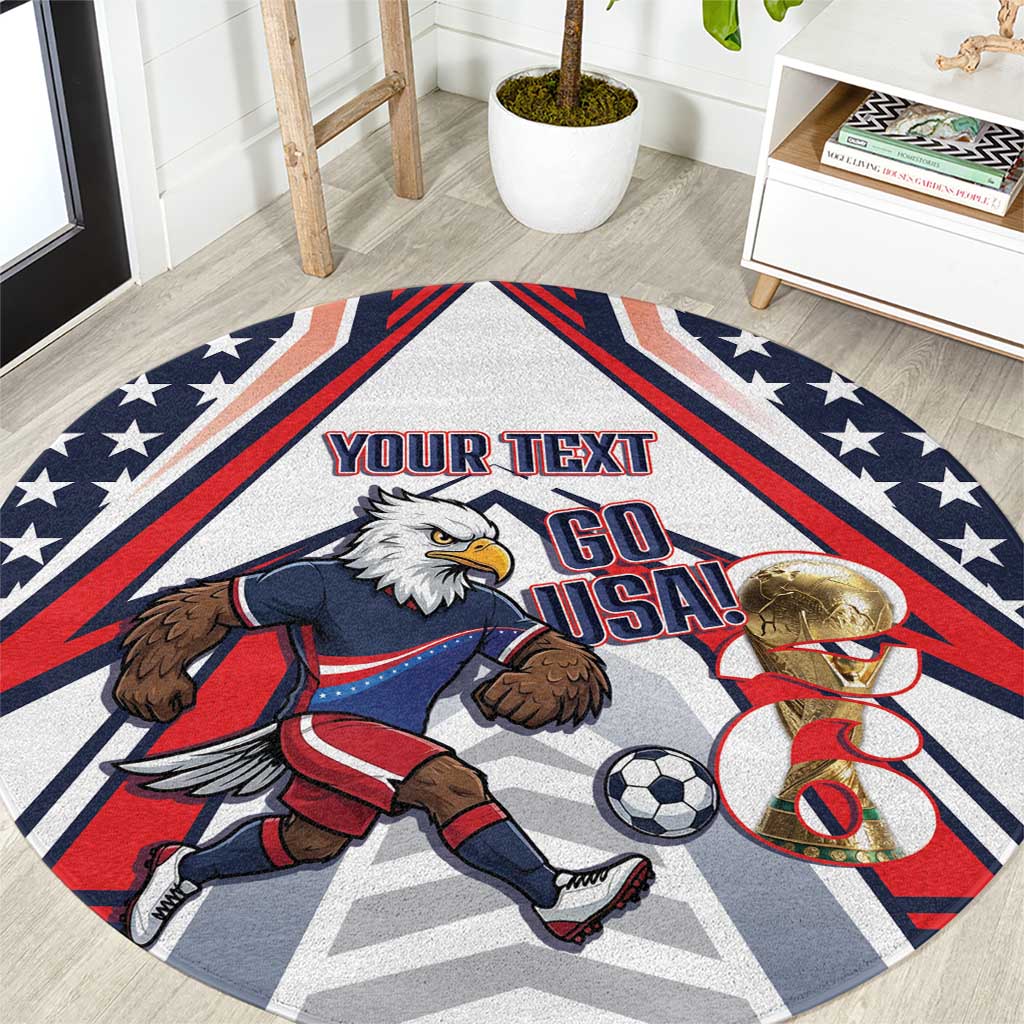 USA 2026 Soccer Custom Round Carpet United States Eagle Go Champions