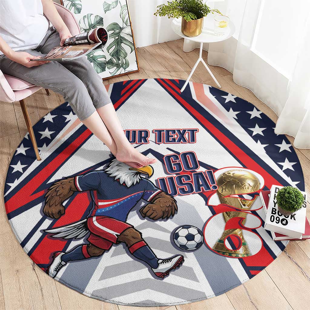 USA 2026 Soccer Custom Round Carpet United States Eagle Go Champions