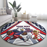 USA 2026 Soccer Custom Round Carpet United States Eagle Go Champions