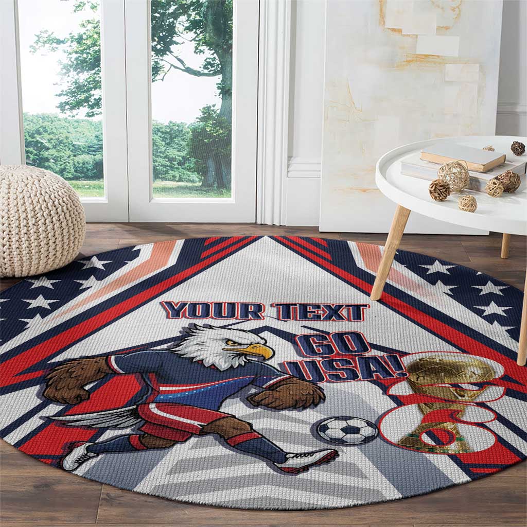 USA 2026 Soccer Custom Round Carpet United States Eagle Go Champions