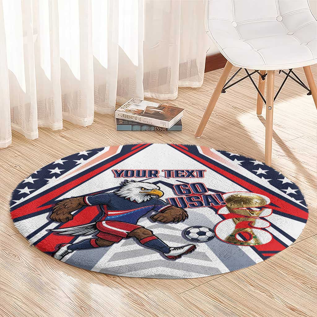 USA 2026 Soccer Custom Round Carpet United States Eagle Go Champions