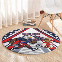 USA 2026 Soccer Custom Round Carpet United States Eagle Go Champions