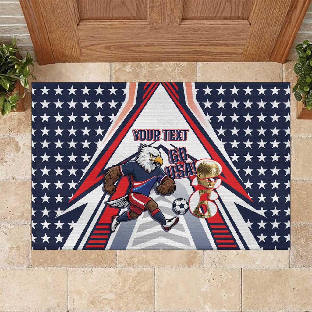 USA 2026 Soccer Custom Rubber Doormat United States Eagle Go Champions