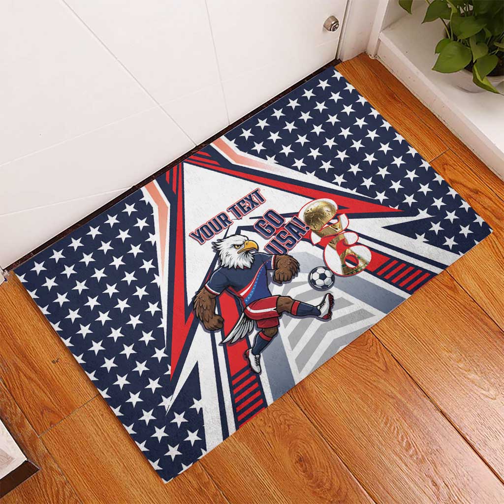 USA 2026 Soccer Custom Rubber Doormat United States Eagle Go Champions