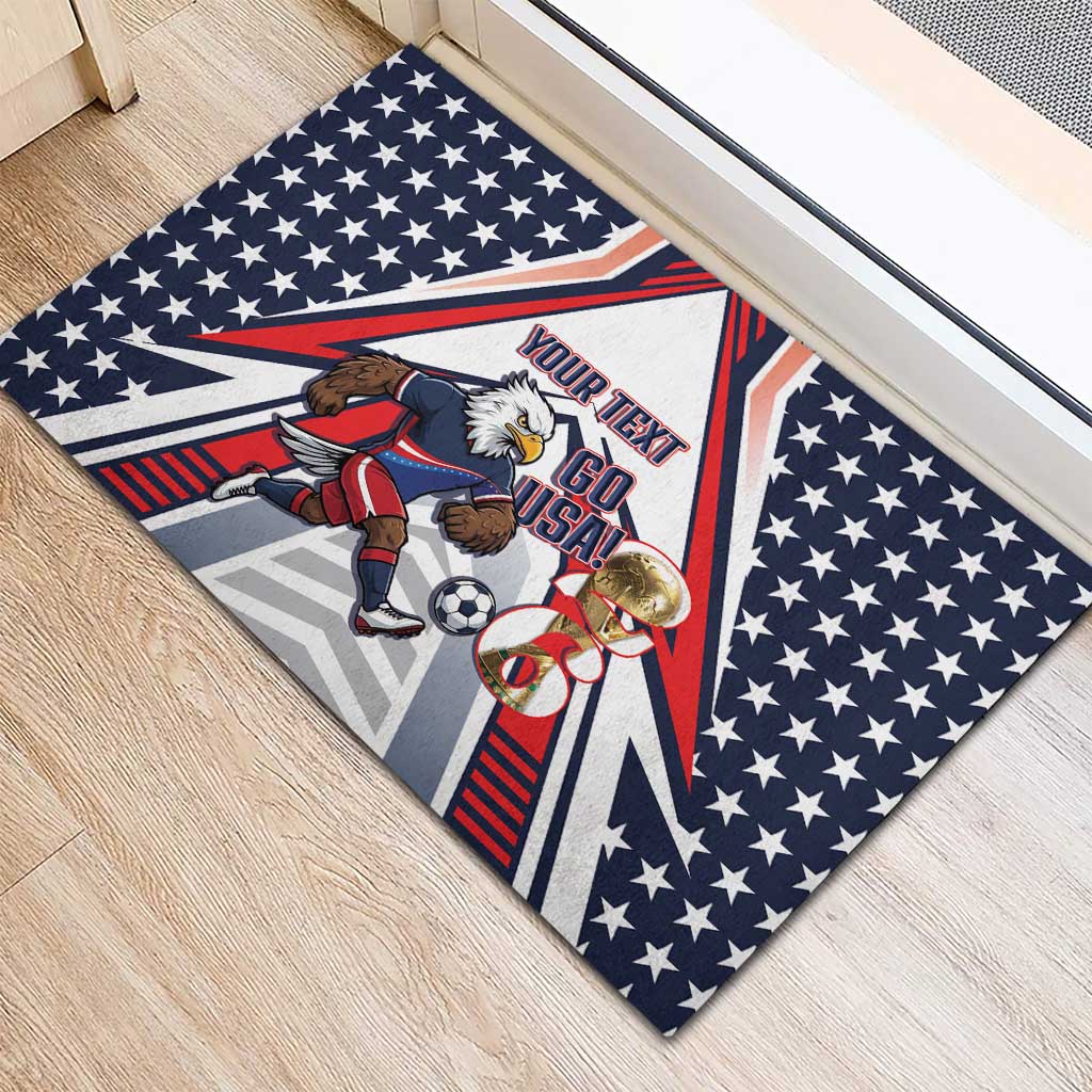 USA 2026 Soccer Custom Rubber Doormat United States Eagle Go Champions