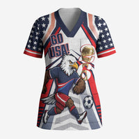 USA 2026 Soccer Custom Scrub Top United States Eagle Go Champions