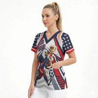 USA 2026 Soccer Custom Scrub Top United States Eagle Go Champions
