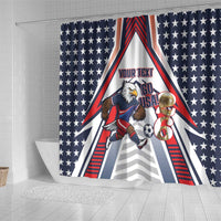 USA 2026 Soccer Custom Shower Curtain United States Eagle Go Champions