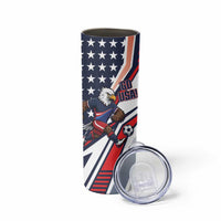 USA 2026 Soccer Custom Skinny Tumbler United States Eagle Go Champions