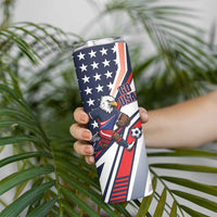USA 2026 Soccer Custom Skinny Tumbler United States Eagle Go Champions