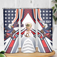 USA 2026 Soccer Custom Skinny Tumbler United States Eagle Go Champions