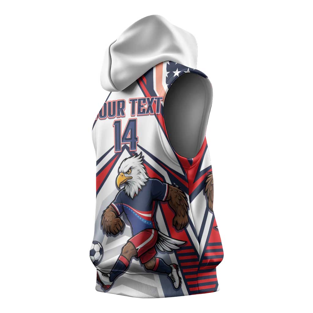 USA 2026 Soccer Custom Sleeveless Hoodie United States Eagle Go Champions